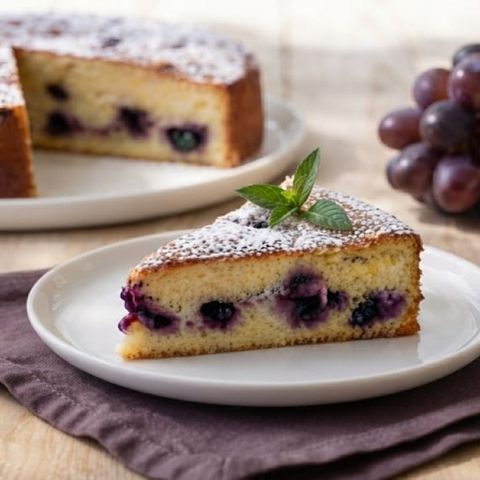 Torta soffice all'uva