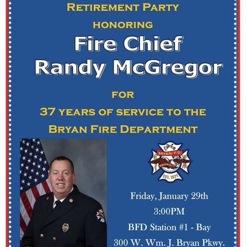 Bryan fire chief Randy McGregor retiring after 37 years with the department