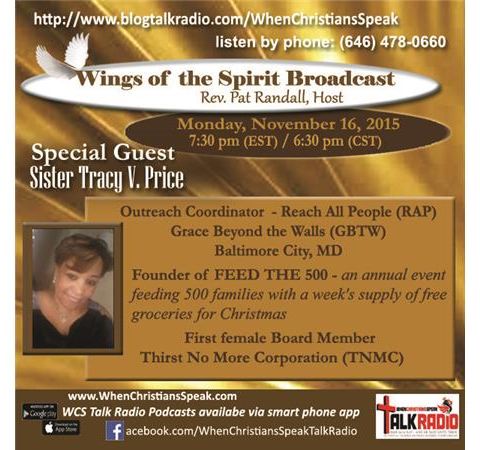 Wings of the Spirit with Special Guest, Sister Tracy V. Price