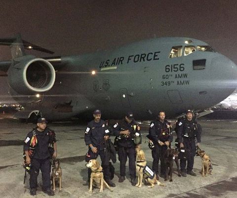 USAF Delivers Search teams & Supplies To Mexico