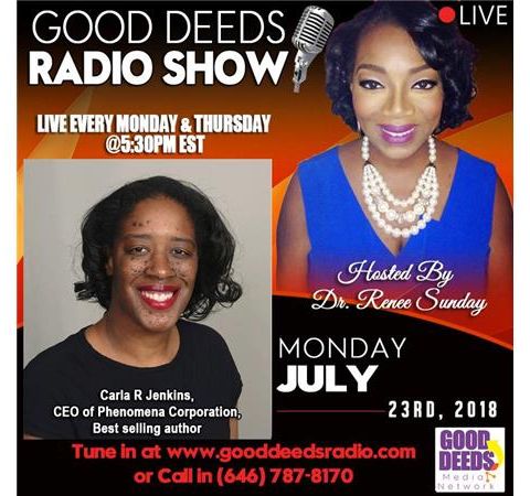 Carla R Jenkins, CEO of Phenomena Corporation, Best-selling Author shares on GD