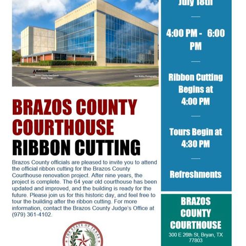Nine year renovation of the Brazos County Courthouse is completed