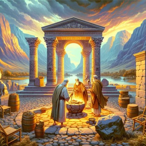 Noah Builds An Altar And Offers Sacrifice