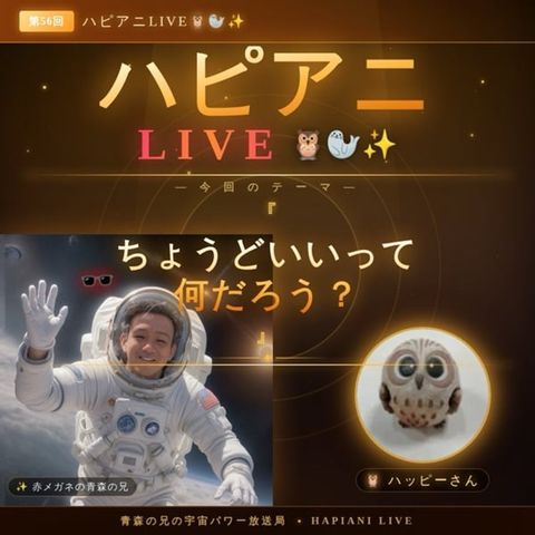 「ちょうどいいって何だろう？」ハピアニLIVE🦉🦭✨