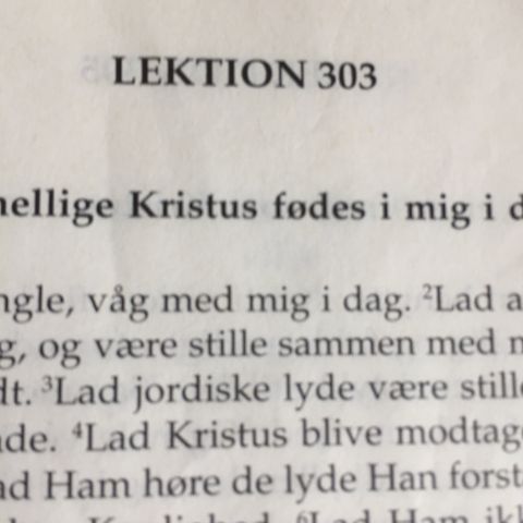 Lektion 303. Et kursus i mirakler.