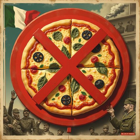 Did pizza ever face a ban in Italy?