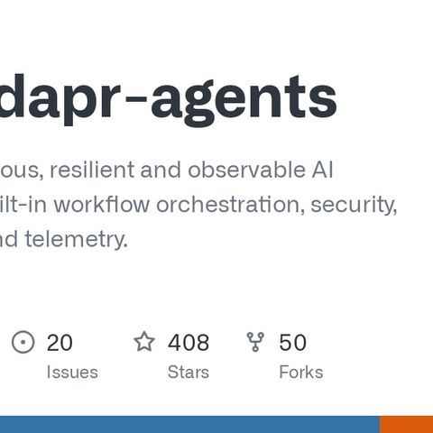 GitHub - dapr/dapr-agents: Build autonomous, resilient and observable ...