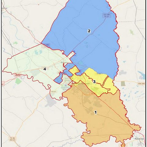 Brazos County commissioners approve a new precinct boundary map on a 3-2 vote