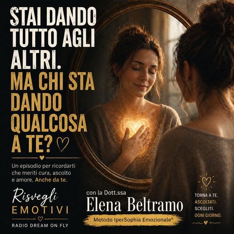 Stai danto tutto agli altri, ma chi sta dando qualcosa a te?