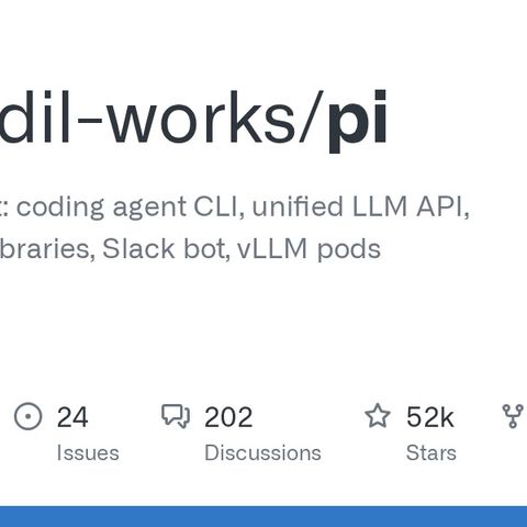 GitHub - badlogic/pi-mono: AI agent toolkit: coding agent CLI, unified LLM API, TUI & web UI libraries, Slack bot, vLLM pods