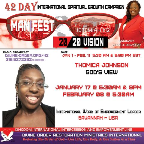 judgment| Thomica Johnson| 42 Day Manifest 20/20 Vision