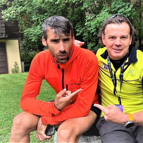 LUIS ALBERTO HERNANDO CAMPEON CCC 2019 CHAMONIX. Entrevista antes y despues ganar, por Mayayo. Radio trail