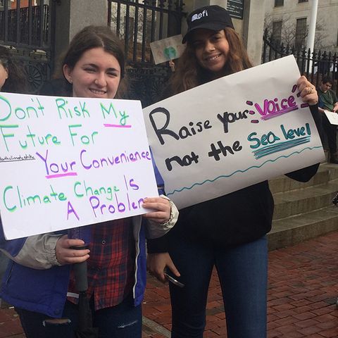 Hundreds Of Boston Students Take Part In Climate Change Walkout