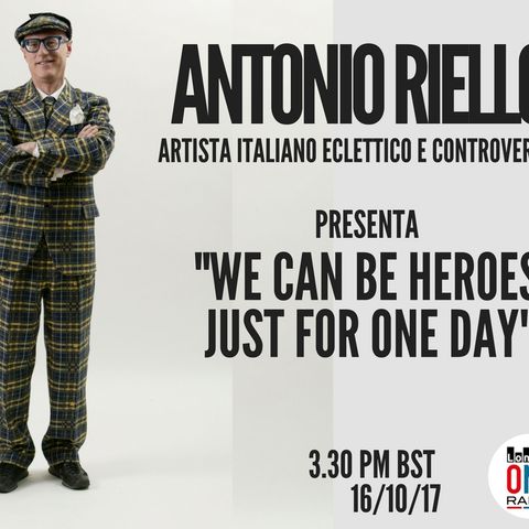 Antonio Riello ci parlerà del suo "We Can Be Heroes Just For One Day" presentato al #David Bowie Contemporary Art Exhibition