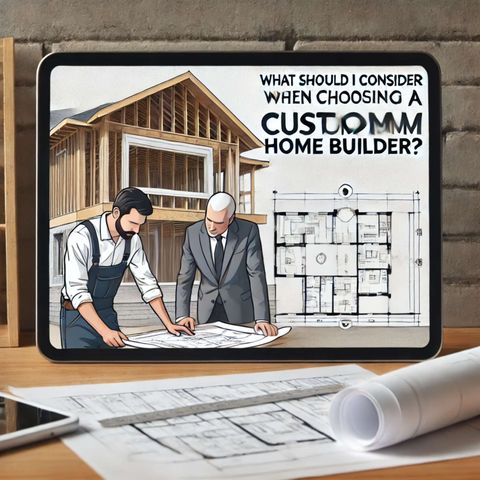 What Should I Consider When Choosing a Custom Home Builder?