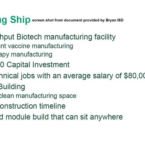 Bryan ISD school board supports a possible $300 million dollar expansion of the biocorridor's FUJIFILM Diosynth Biotechnologies plant