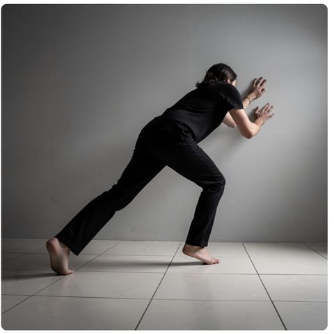 Heel slips on tile