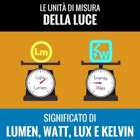 Watt, Lumen, Lux, Kelvin, unità di misura della luce