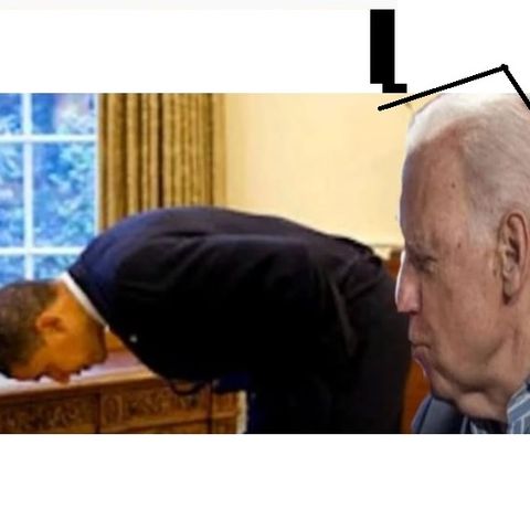 Joe Biden, smelling/kissing Obama's ass