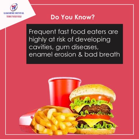 Adverse effects of junk foods on dental health
