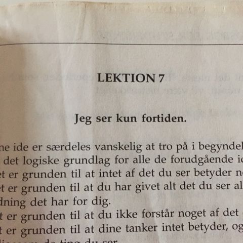 Lektion 7. Et Kursus I Mirakler. .