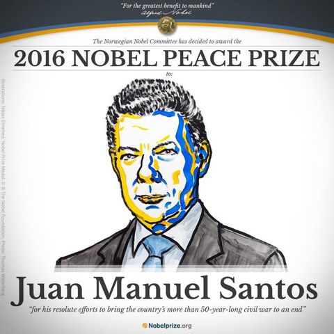 Presidente Santos, Patrono del claustro: Premio Nobel de la Paz 2016