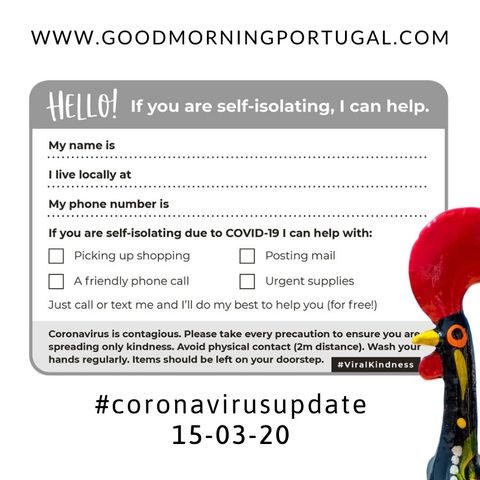 Portugal Coronavirus Update 15-03-20