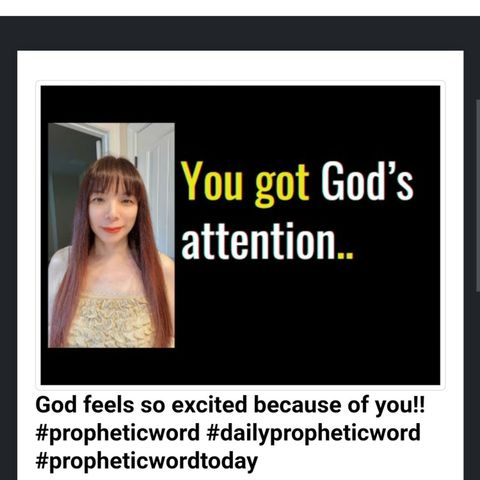 God feels so excited because of you!! #propheticword #dailypropheticword #propheticwordtoday