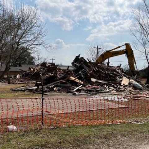 Demolition underway at the site of Blinn College's new Bryan campus administration building