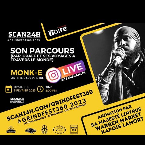 Monk.e (LIVE) - Son parcours Rap, Graff et ses voyages à travers le monde - Festival de GRINDFEST360 2023