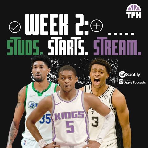 NBA Week 2: Studs & Duds + Start, Sit, and Stream