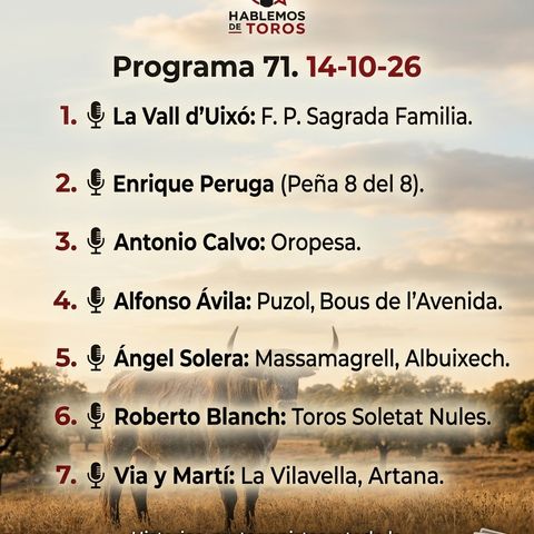 Programa 71. 14-10-26