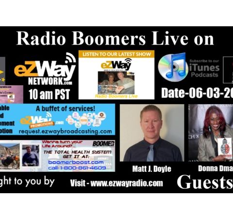 Radio boomers live S8 EP 38 Feat. Matt J Doyle & Donna Dymally
