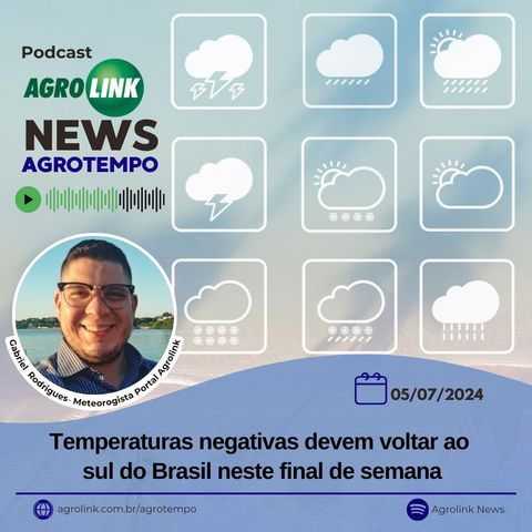 Temperaturas negativas devem voltar ao sul do Brasil