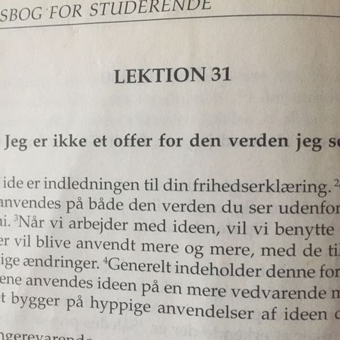 Lektion 31.  Et Kursus I Mirakler.