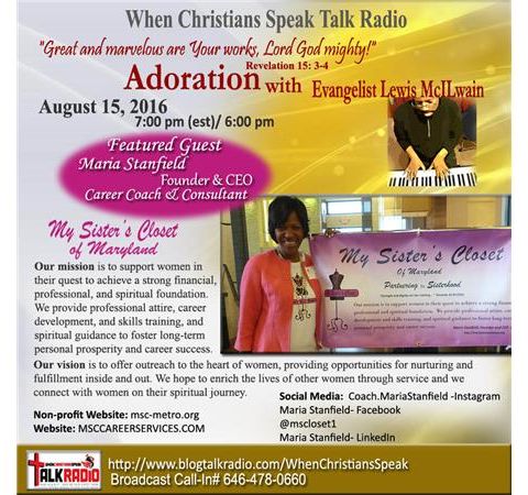 Adoration with Evangelist Lewis McIlwain & Featured Guest, Maria Stanfield