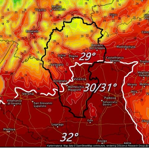 Previsioni 7-9 giugno: temperature ancora in aumento fino a 31°C