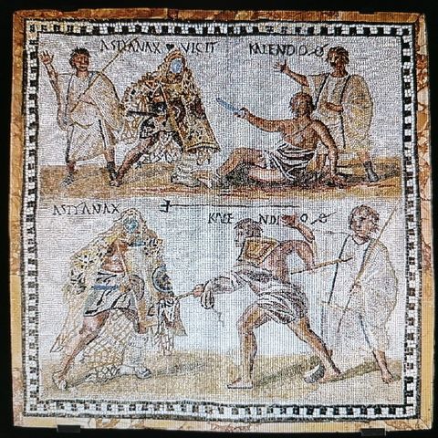 Comentario 3- EL MOSAICO DE LOS GLADIADORES (Museo Arqueológico Nacional)