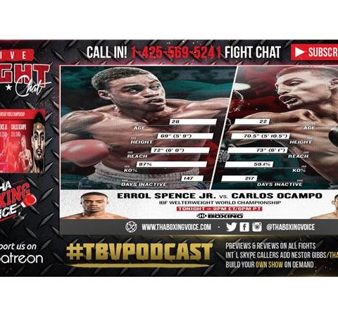Errol Spence Jr vs Carlos Ocampo LIVE FIGHT CHAT & IMMEDIATE REACTION🥊