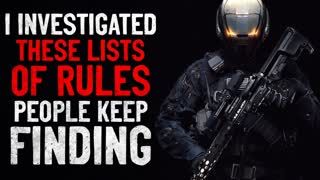 "I investigated these lists of rules people keep finding" Creepypasta