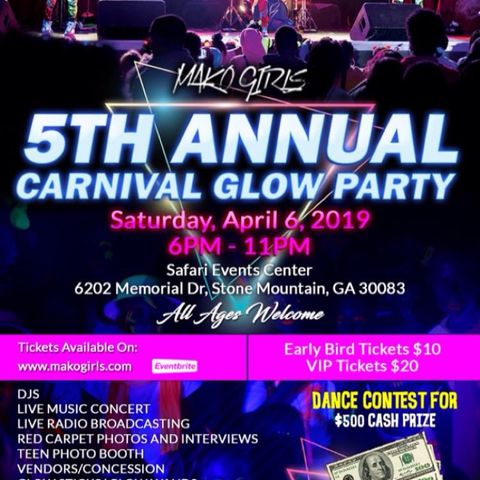 Mako Girls 5th annual carnival glow party