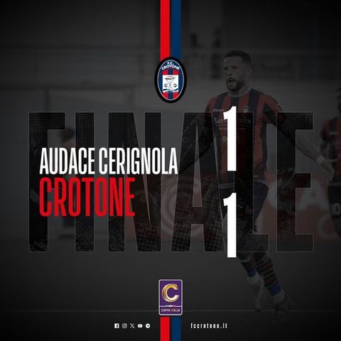 M91CROTONE: Il Taccuino di A.M. - 13° T. C G. C AUDACE CERIGNOLA 1 FC CROTONE 1 Parte 1^