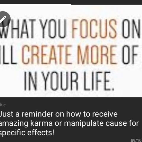 Just a reminder on how to receive amazing karma or manipulate cause for specific effects!
