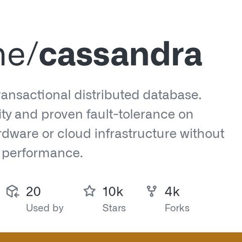 GitHub - apache/cassandra: Open source transactional distributed database. Linear scalability and proven fault-tolerance on commodity hardwa