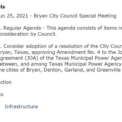Bryan city council authorizes its representatives to vote on the upcoming sale of 10,000 acres of land in Grimes County
