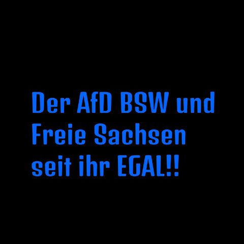 Mal drüber nachdenken liebe AfD BSW und Freie Sachsen Wähler