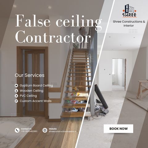 False Ceiling Contractor in Rohini  Shree Constructions & Interior