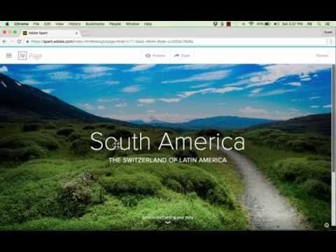 Adobe Spark Page Tutorial