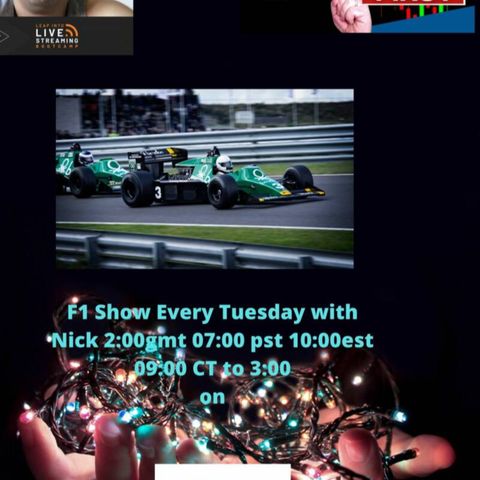 F1 Show every Tuesday at 2:00 with me and nick talking about sunday