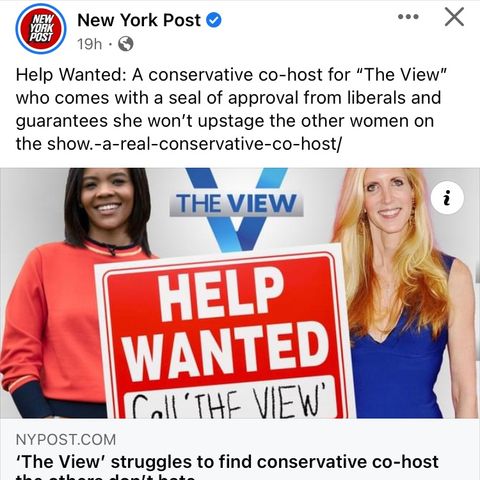 Help Wanted !!!!! A Conservative Host For The View